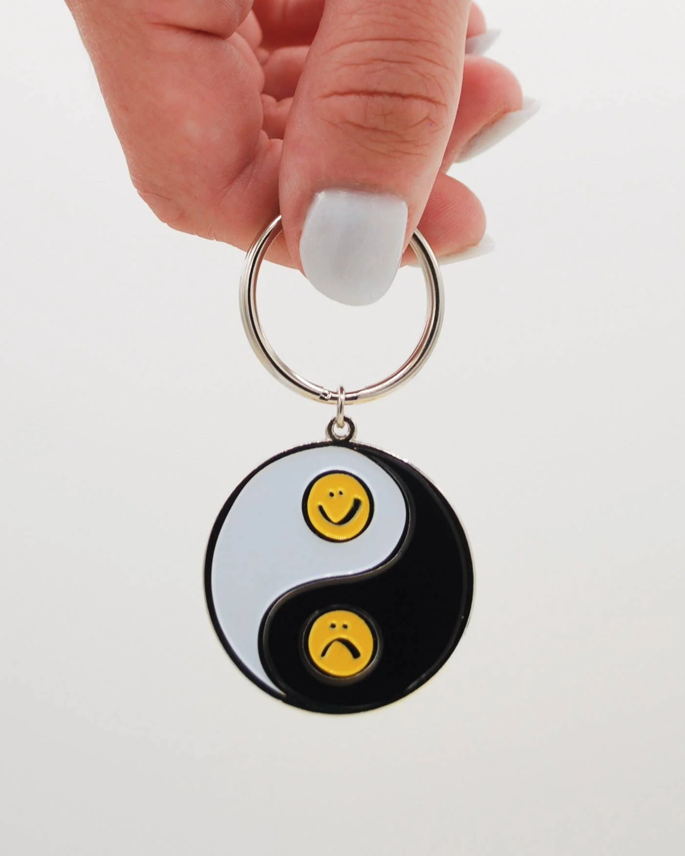 yin yang enamel keychain - bag charm - Image 5